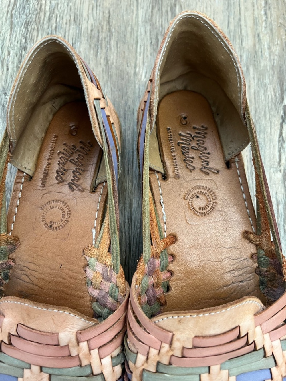 Multi-Color Leather Huraches - Picture 4 of 8